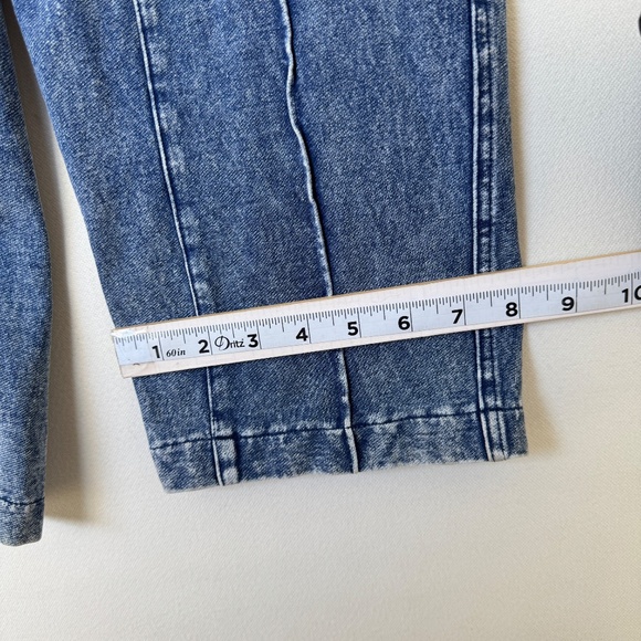 Exlura Women Denim Jumpsuit Overalls Blue Small Boho High Roller Casual Farm - Picture 6 of 11